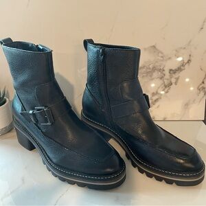 Black Leather Ankle Boots